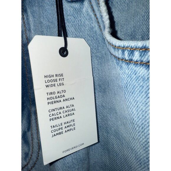 NWT Forever 21 High Rise Loose Fit Wide Leg Jeans Size 29 - Picture 12 of 16